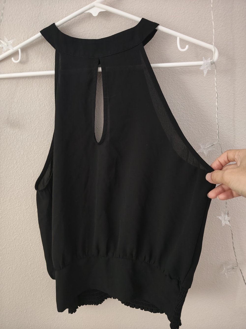 Express Black Sleeveless Halter Tank Top